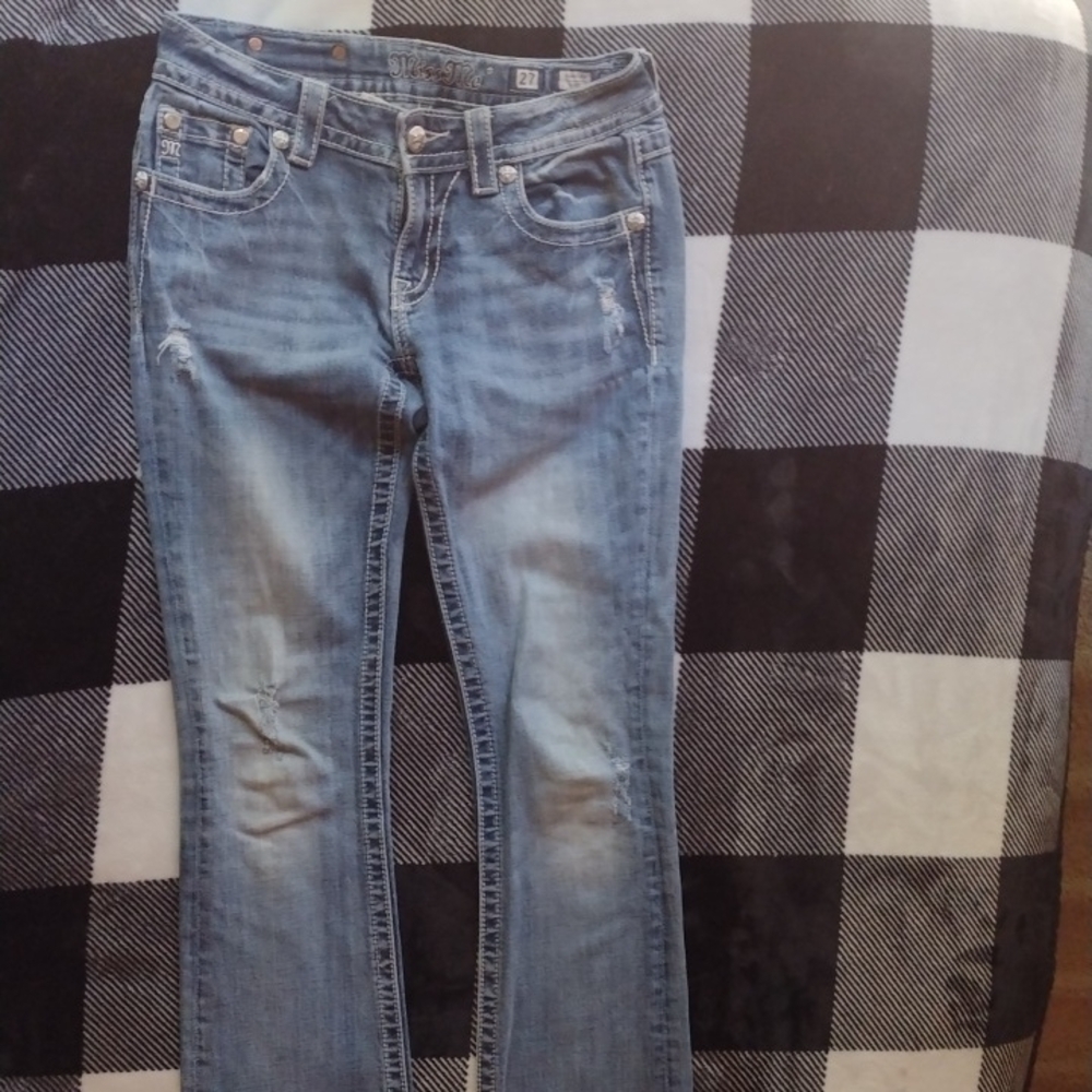 Miss Me Distressed Jeans Size 27 Boot Cut